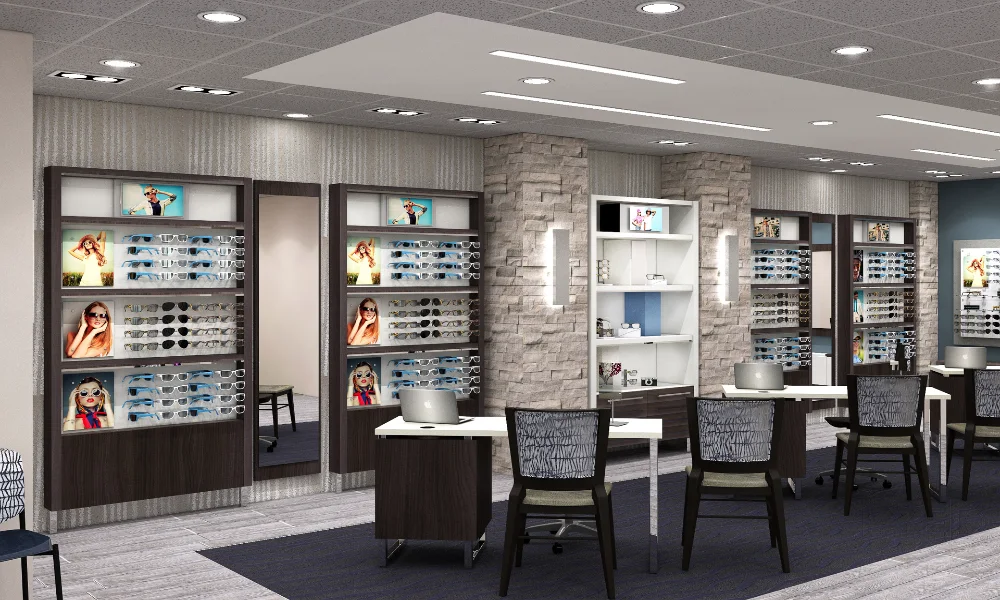 Optikergeschäft-Design