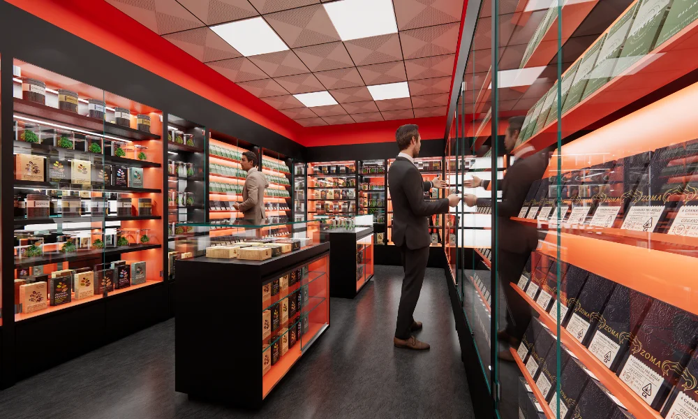 Rauchwarengeschäft-Design