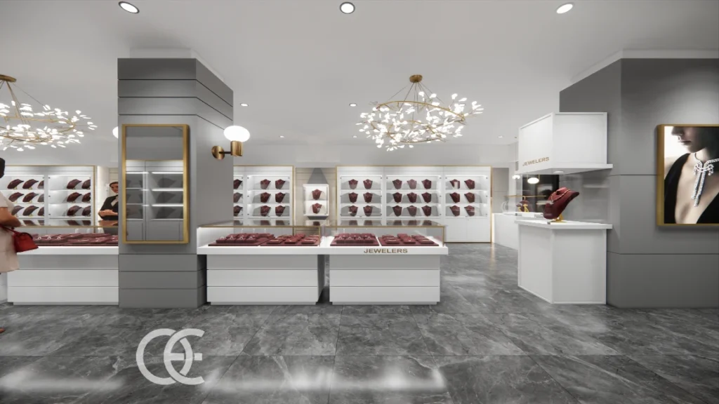 Elmas Mağazası Lüks Resepsiyon Fikirleri 8