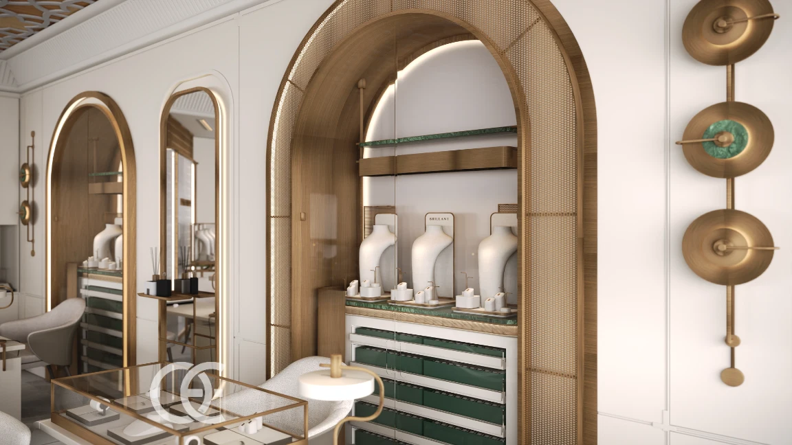 Diamantenladen Minimalistische Empfangsideen 3