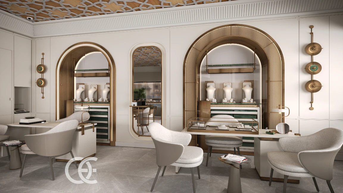 Diamantenladen Minimalistische Empfangsideen 4