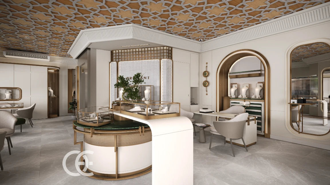 Diamantenladen Minimalistische Empfangsideen 5