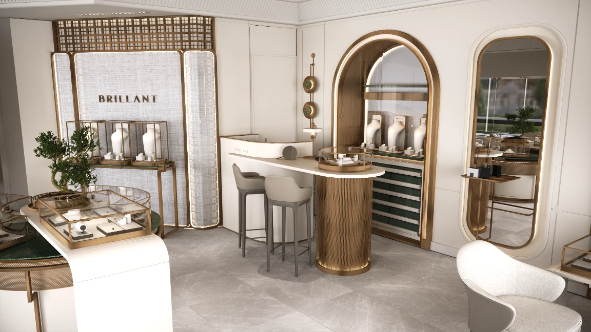 Diamantenladen Minimalistische Empfangsideen 6