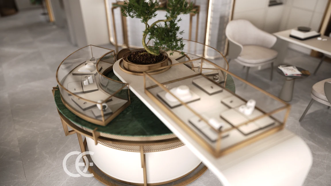 Diamantenladen Minimalistische Empfangsideen 7