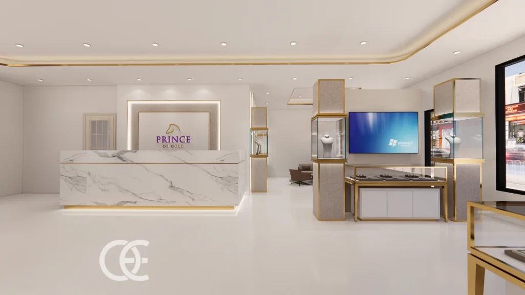 Elmas Mağazası Resepsiyon Altın Fikirleri 6