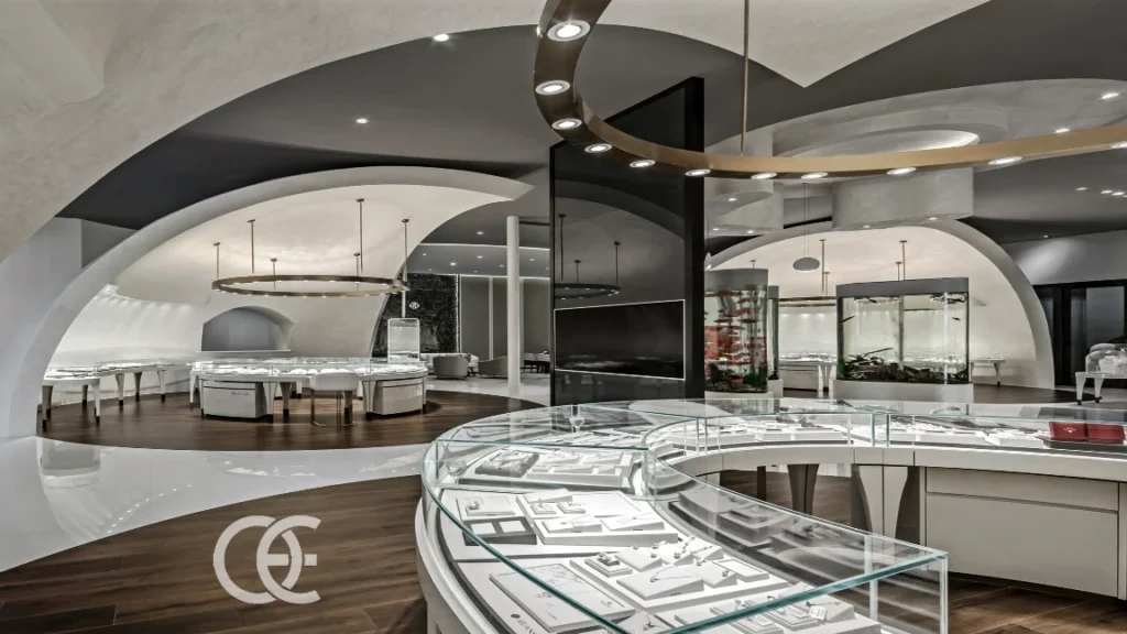 Elmas Mağazası Duvara Monte Minimalist Düzen 6