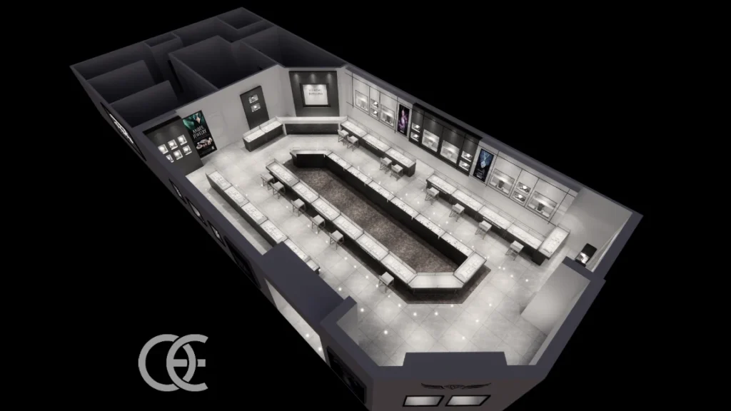 Takı Mağazası Altın Cam Düzeni 10