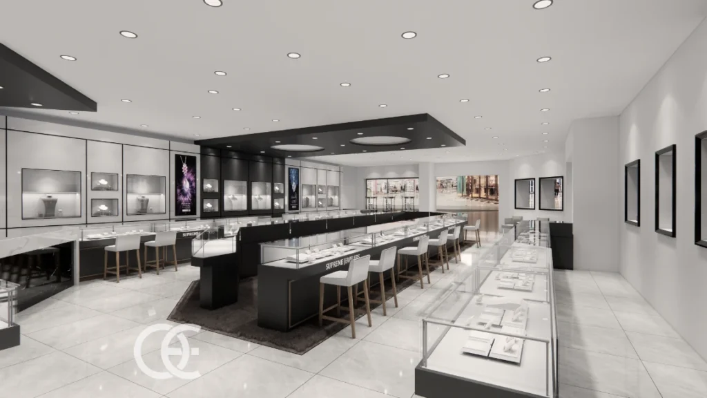 Takı Mağazası Altın Cam Düzeni 5