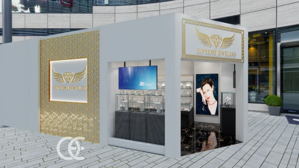Takı Mağazası Vitrin Arka Plan Düzeni 3