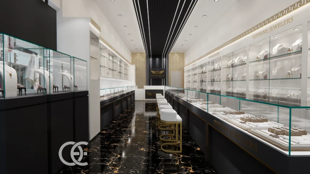 Takı Mağazası Vitrin Arka Plan Düzeni 4