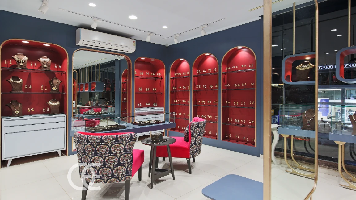 Boutique de bijoux luxe disposition classique