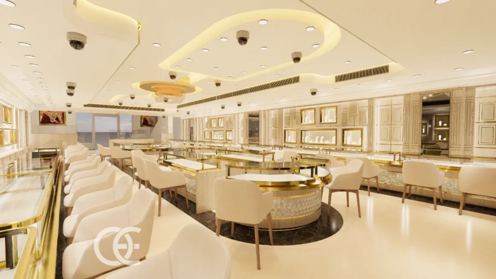 Takı Butiği Modern Yüzük Düzeni