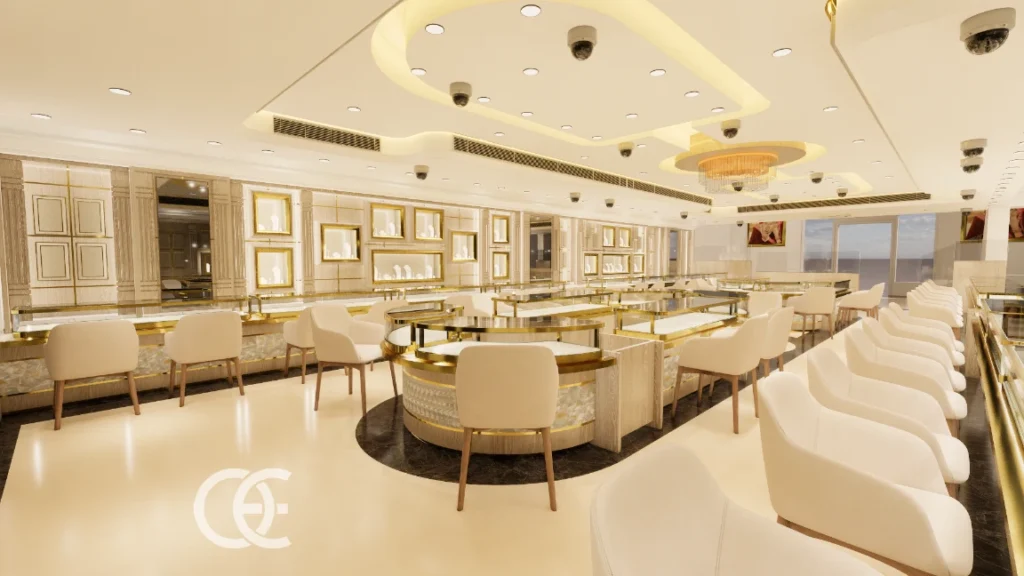 Boutique de bijoux Disposition de bagues modernes3