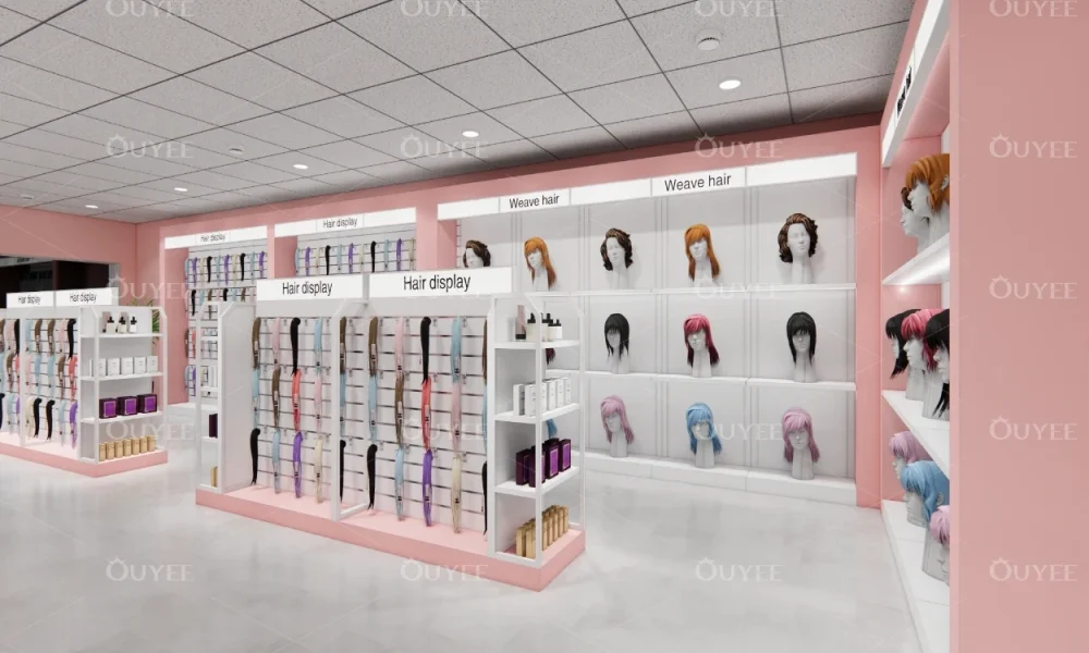 Schönheitssalon-Ausstellungsdisplay und Slatwall-Paneele (7)