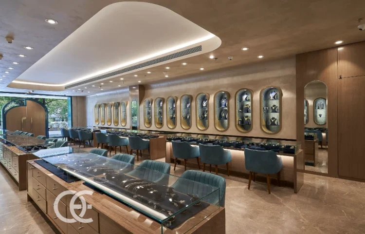 Idées d'éclairage en contre-jour pour la boutique de bijoux