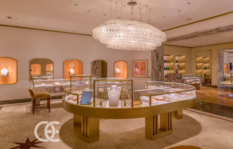 Éclairage de boutique de bijoux, conception compacte