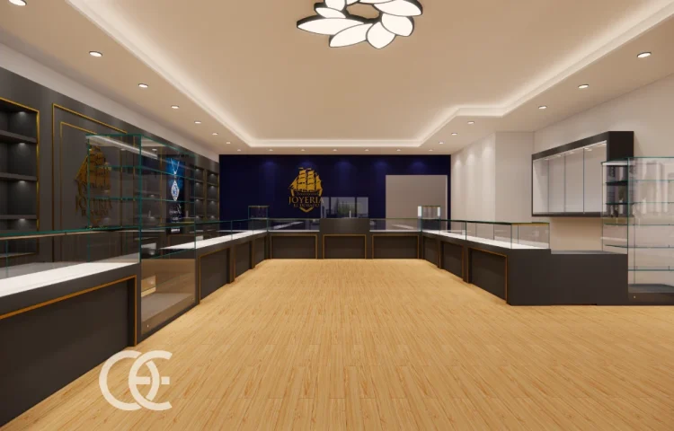 Idées d’éclairage pour bijoux et colliers en boutique de bijoux