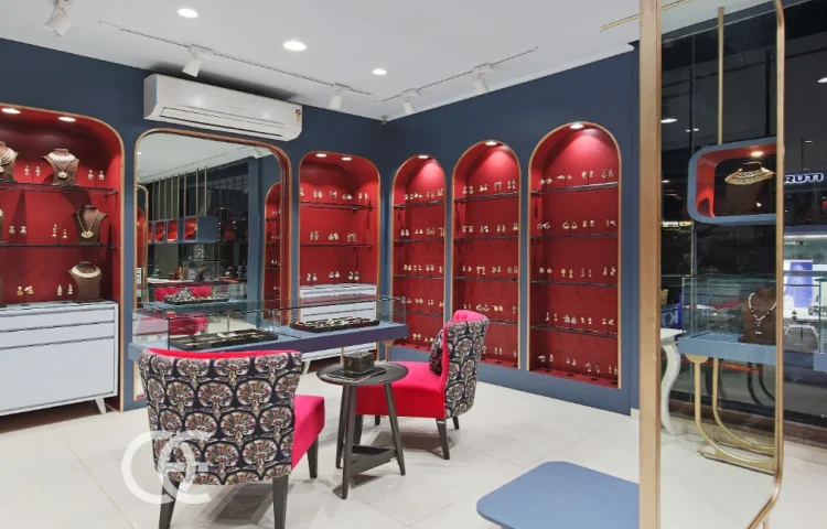 Boutique de bijoux luxe disposition classique