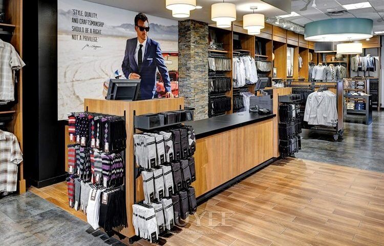 モダンメンズシューズショップの内装デザイン (3)