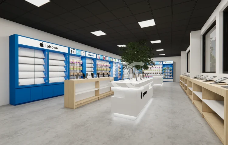 Retail Phone Shop Wall Cabinet Furniture